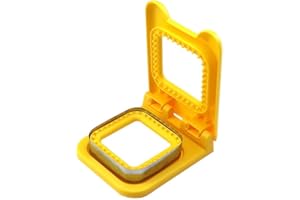 HTTSICHI SICHI Sandwich Cutter - Small Sandwich Cutters For Kids Lunch, Square Sandwich Sealer for Children, Yellow Crustless Bread Sandwich Sealer Decruster, Breakfast Sandwich Maker for Non-electric