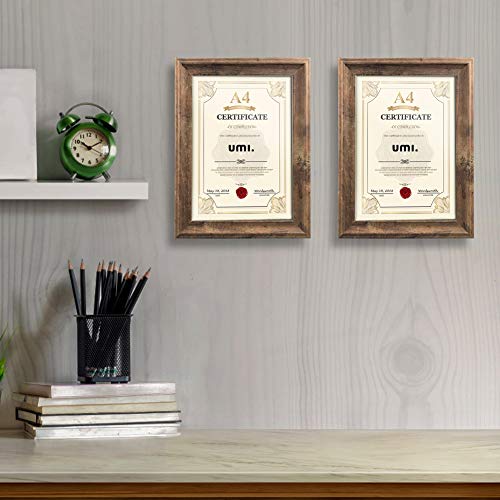 Bilderrahmen A4 21x29,7 cm in Landhausstil für Dokument Urkunde und Zertifikat, 2 Stück – Bild 6