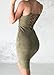 SciMam Women's Spaghetti Strap Sleeveless Bodycon Midi Dress