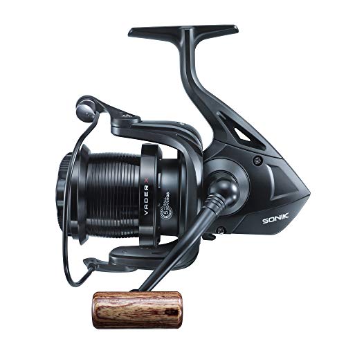 Sonik VADERX RS Rolle - Karpfenrolle mit Frontbremse - Weitwurfrolle für Karpfenangler mit Holzgriff und CNC Kurbel… – Bild 4