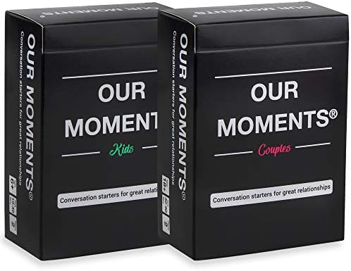 OUR MOMENTS Couples & Kids Bundle: 200 Thought Provoking Conversation Starters for Couples and for Parent-Child Relationship Building