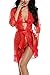 Avidlove Sexy Robes for Women Lace Babydoll Lingerie Chemise Set of 4