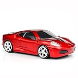 MGbeauty Sport Car Shape Computer Mice 2.4ghz Wireless Mouse 1600dpi Optical Gaming Mice Red