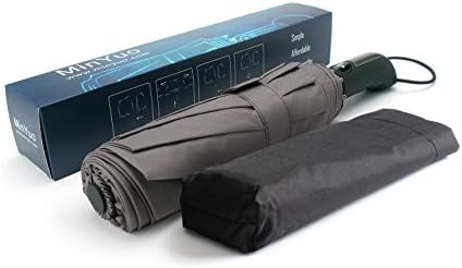 MinYuocom Auto Open/Close Reinforced Windproof Frame Fast Drying Travel Umbrella MB73907D