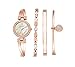 Anne Klein Rose Goldtone Crystal Bangle and Watch Set