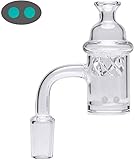 AJNCN.-DOJWA.LLC 90 Degree 4mm Wall Thick Quartz with Glow Ball Glass Collector(14mm Male)