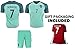 Ronaldo Jersey #7 Portugal Away Youth Soccer Jersey & Kids Shorts + Ronaldo #7 Drawstring Backpack Premium Football Gift for Boys Girls