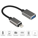 ElementDigital Lightning OTG Adapter 8 pin to USB Female OTG Cable for iPad, iPod & iPhone 7S / Plus 5S 5C 6S Work with the Newest Version [No Upgrade Needed]