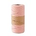 Single Strand Macrame Cord Natural Cotton Cord 3mm×100m(109yds) Colorful Craft Cord for Jewelry Wall Hanging DIY Craft Making Knitting Macrame Projects (Citrus Powder)