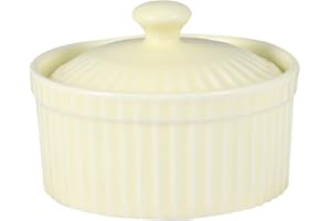 GLEAVI Ceramic Baking Bowl with Lid 3.34 Inch Oven-Safe Dessert Bowl for Pudding Jelly Souffl and Small Serving Heat Resistan