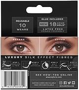 Eylure LUXE SILK Accent Trillion Black False Lashes Reusable Handmade view 2