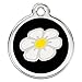 CNATTAGS Stainless Steel with Enamel Pet ID Tags Designers Round Daisy