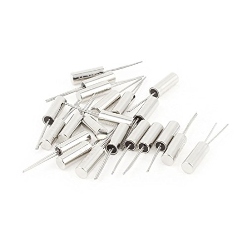 uxcell 20 Pcs 3mmx8mm 32.768K 32.768Khz Cylinder Shaped Crystal Oscillators