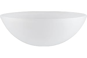Aspen Creative 23518-11, Frosted Replacement Glass Shade for Medium Base Socket Torchiere Lamp, Swag Lamp and Pendant & Island Fixture, 10-3/8" Diameter x 3-7/8" Height