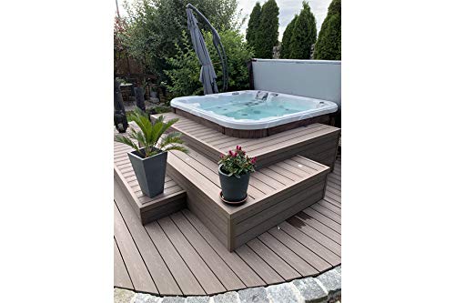 Handmuster/Muster BPC Massivdiele, 20 (Stärke) x 120 mm (Breite), einseitig glatt gebürstet/einseitig Holzoptik, braun… – Bild 6