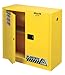 Justrite 30 Gallon Manual Close Flammable Storage Cabinet, 18 Gauge Steel, 1 Shelf, 2 Door Fire Cabinet, 44
