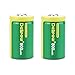 IORMAN Delipow CR2 Rechargeable Batteries, 3-Volt, 800mAh, Lithium, MSDS Approved, Pre-Charged Photo Camera Battery (2-Pack)