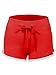Yoga Running Workout Shorts Tankoo Athletic Elastic Waist Wine Red S