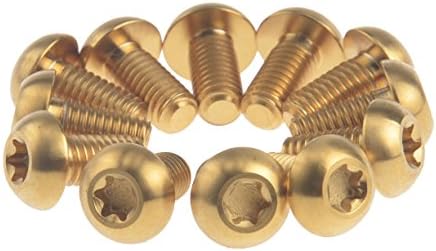 12Pcs Ti Titanium Bolts Torx M5x10 Bicycle Bike Disc Brake Cycle Rotor Screws Gr5