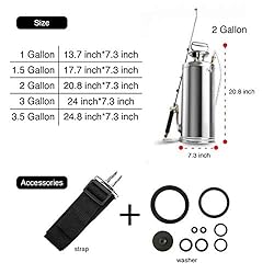 Kweetle 2Gal Stainless Steel Pump Up Sprayer