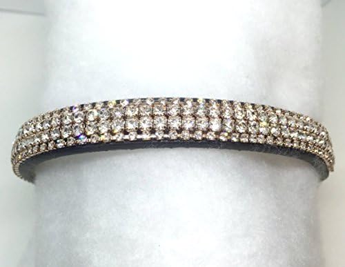 ~Diamonds in 18K ROSE Pink GOLD~ Crystal Diamante Rhinestone Dog Pet Collar USA (XL)