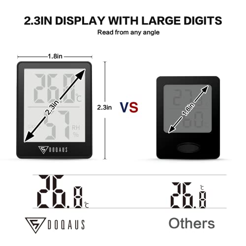 DOQAUS Digital Hygrometer Indoor Thermometer 3 Pack, Room Thermometer
