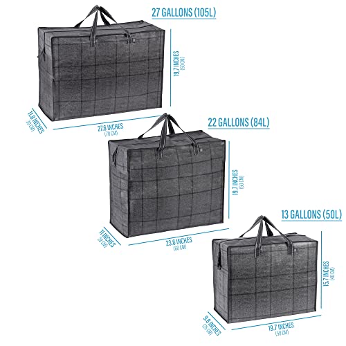 VENO 2 Pack 50L Medium Storage Bag, Organizer Bag, Moving bag, Storage