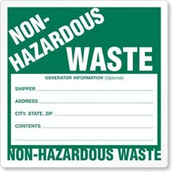 Amazon Com Non Hazardous Waste 6 X 6 Industrial Labels Vinyl Pack Of 100 Office Products
