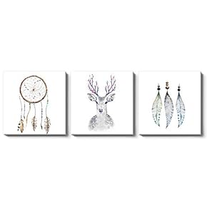 3 Piece Canvas Wall Art for Living Room Bedroom Home Artwork Paintings Cartoon Ready to Hang - 12"x12"x3 Panels