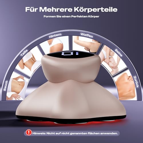 Cellulite Massager Massage Lipedema Massager Anti Cellulite, Proven Effectiveness, Wireless Unisex Massager for Waist, Abdomen, Buttocks, Arms, Legs, Back (Rose Gold)