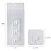Zeoss Kitchen Bathroom Hooks Hanger for Tile Ceramic Metal Surface Transparent Design, Pack of 3