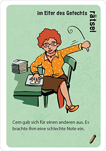 moses. Black/ Junior school stories| 50 knifflige Rätsel für Schüler , Kartenspiel für Kinder ab 8 Jahren – Bild 5