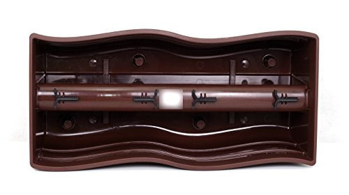 POKM Toolsmarket GmbH Balkonkiste Blumenkasten Geländerkasten Balkonkasten Wave 60 / H: 20 cm Braun – Bild 4