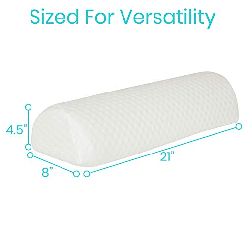 Firm Bolster Pillow Half Moon Bed Wedge Cushion Side