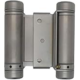 Double Action Spring Saloon Door Hinge | Cafe Doors, Door Hardware for in &amp; Out Doorway Swing, Commercial Grade Double Swing Heavy Duty Door Hinge Variety of Sizes (Satin Chrome, 3 inch)