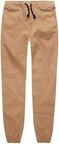 Charles and A Half Boys Twill Jogger Pants, Tan, X-Large