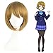 MapofBeauty 30 cm Yellow Brown Short Paragraph Women Cosplay Wigs
