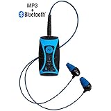 100% Waterproof Stream MP3 Music Player with Bluetooth and Underwater Headphones for Swimming Laps, Watersports, Short Cord, 8GB – By H2O Audio