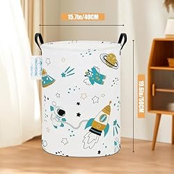 LANGYASHAN Laundry Basket Canvas Fabric Collapsible