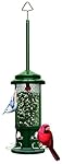 Brome 1057 Squirrel Buster Standard 5"x5"x21.5" Wild Bird Feeder with 4 Metal Perches, 3/4qt/1.3lb Seed Capacity