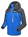 GEMYSE Men's Windproof Ski Jacket Warm Raincoats Snowboarding Hooded Parka With Multi-Pockets (Blue,Large)