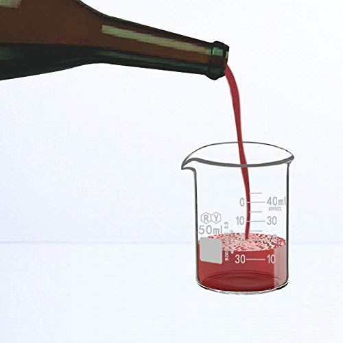 Glass Beakers Set Borosilicate Graduated Measuring Low Form Beaker 6 Sizes 10ml 50ml 100ml 250ml 500ml 1000ml - Thumbnail 6