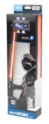 POWER A Star Wars: The Force Unleashed II Darth Vader Light-Up Lightsaber - Nintendo Wii