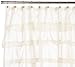 Carnation Home Fashions Carmen Crushed Voile Fabric Shower Curtain, Ivory, 70 in x 72 in.