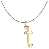 The Black Bow 14k Yellow Gold, Claire Mini Lower Case Initial T Necklace