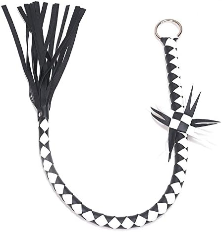Jepeux Leather Equestrian Snake Whip Horse Sport Flogger &amp; Whips (Snake)