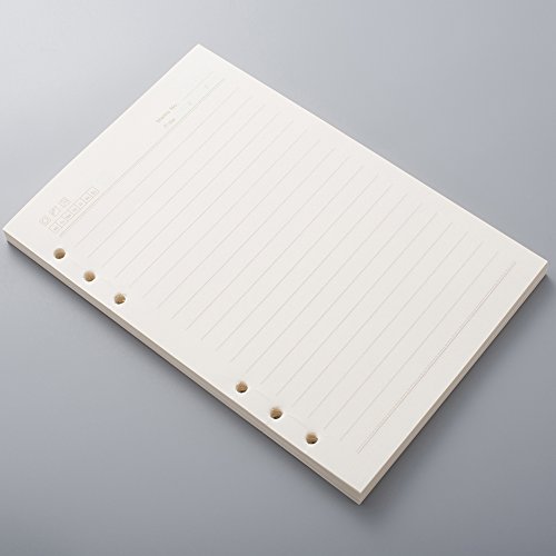 2 Pack A5 Refill Lined Paper 6 Ring Binder Filler Paper Inserts for Refillable Loose Leaf Journal Notebook Diaries, 5.5" x 8.2" 100 Sheets/200 Pages, Eye Protection Light Yellow - Thumbnail 3