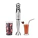 VonShef 3 in 1 Hand Blender, Chopper & Whisk Set with 3 Speeds - Stainless Steel