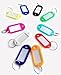Key Tag Assorted Color Plastic Coded Key ID Label Tags Split Ring Keyring - with Label Window Ring Holder (200)