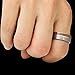 Fashion Month Mens Womens 8mm Tungsten Silver Ring Vintage Wedding Engagement White Band with 100% Koa Wood Flat Top